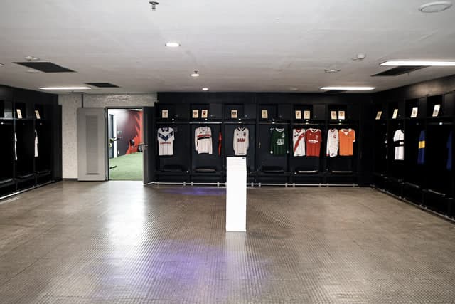 Vestiários do Maracanã durante a visita